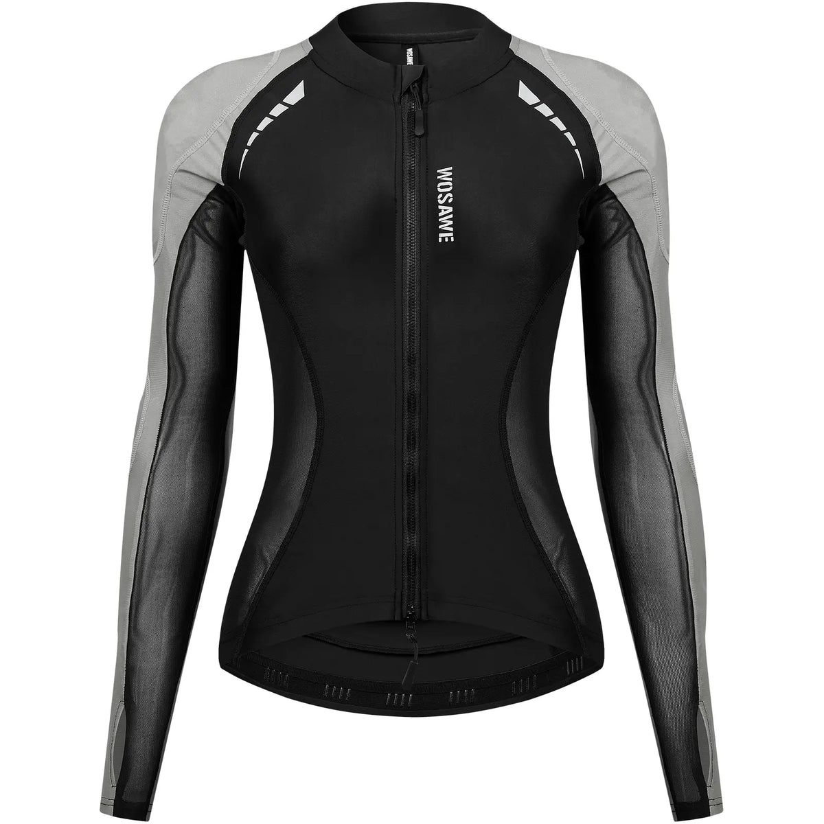 WOSAWE Women'S Mesh Fabric Riding Jacket - Sporty Padded Outerwear with Back Pads, Reflective Tape, UV Protection, Cool Underarms for Summer Bike, Outdoor Sports Protective Gear